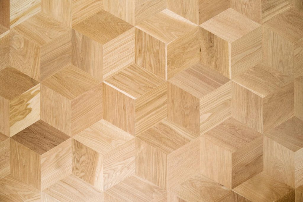 Roble natural Hexparket Harmony | Tarima maciza de roble natural hexagonal Junckers Hexparquet.