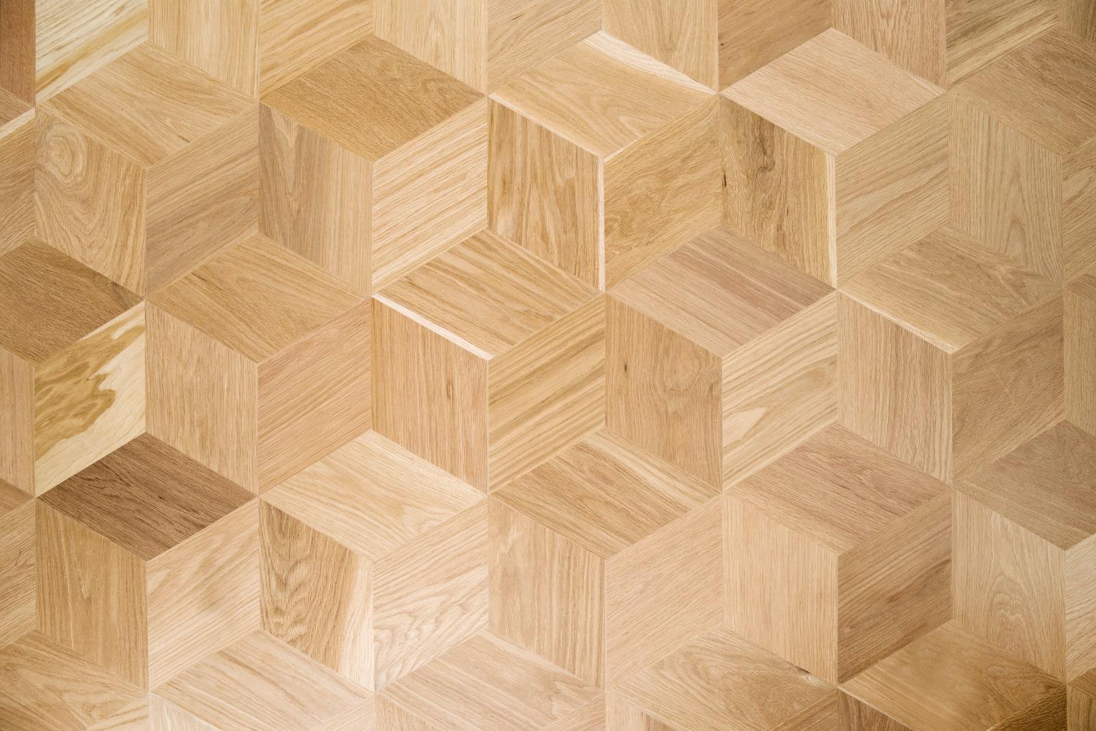 Roble natural Hexparket Harmony | Tarima maciza de roble natural hexagonal Junckers Hexparquet.