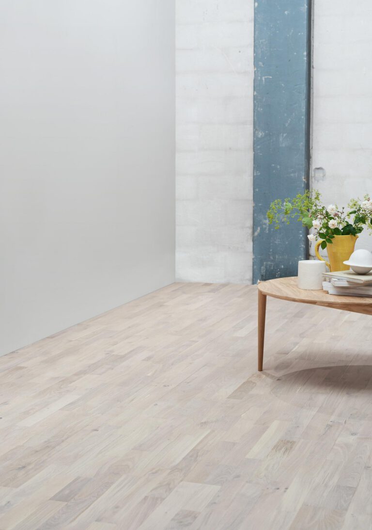 Roble Nordic - Tarima en doble tablilla maciza Junckers - Detalle Lama y Textura 2