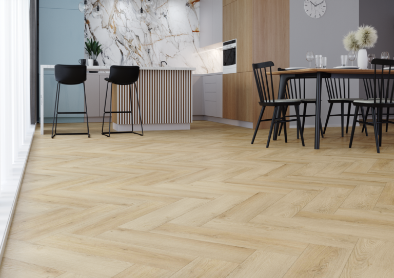 Suelo de vinilo Arbiton Amaron Herringbone - PRESTON ROBLE - 5mm/0.55mm - Detalle 1