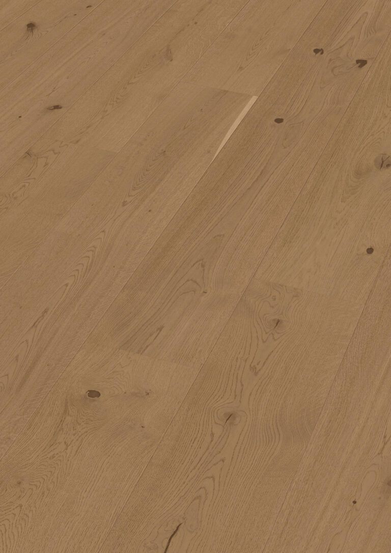 Suelo de madera Lindura HD 400 Roble auténtico marrón barro 20225 barnizado ultramate