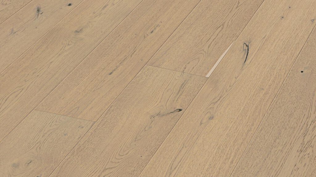 Suelo de madera Lindura HD 400 Roble auténtico gris arena 20226 barnizado ultramate