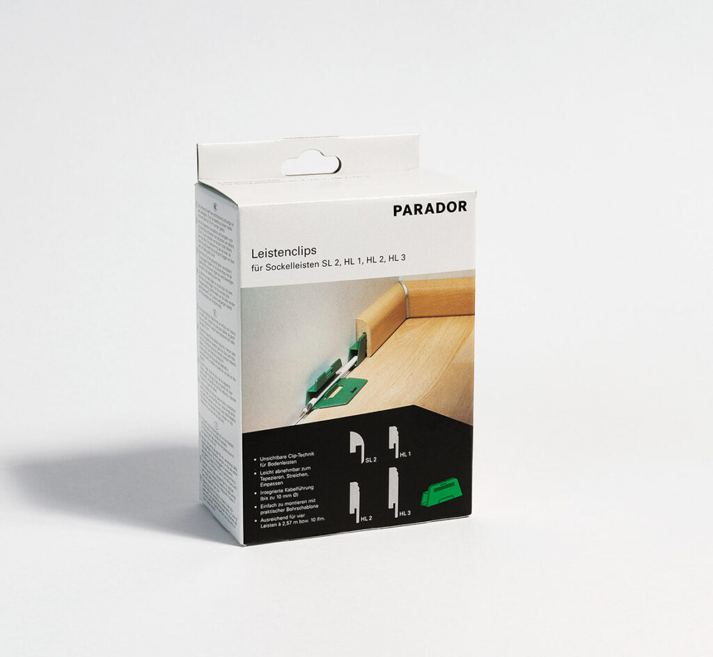 Parador Clip verde para zócalos SL 2, HL 1, HL 2 y HL 3