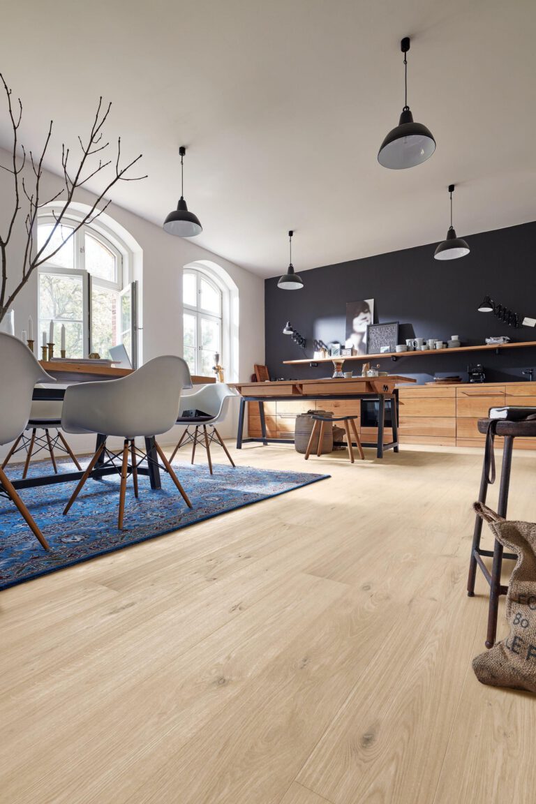 Parquet MeisterParquet. longlife PD 400 Roble auténtico blanco a la cal 09003 barnizado ultramate