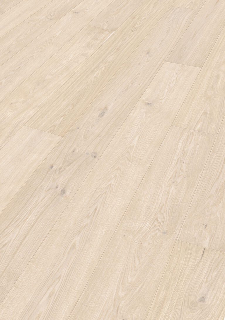 Parquet MeisterParquet. longlife PD 400 Roble auténtico blanco a la cal 09003 barnizado ultramate