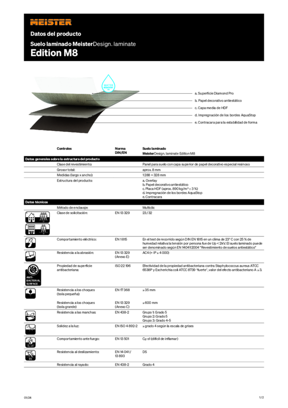 Suelo laminado MeisterDesign. laminate Edition M8 Big Lake Oak 07155