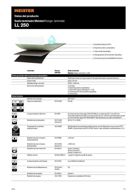 Suelo laminado MeisterDesign. laminate LL 250 Roble castillo nuez moscada 07130