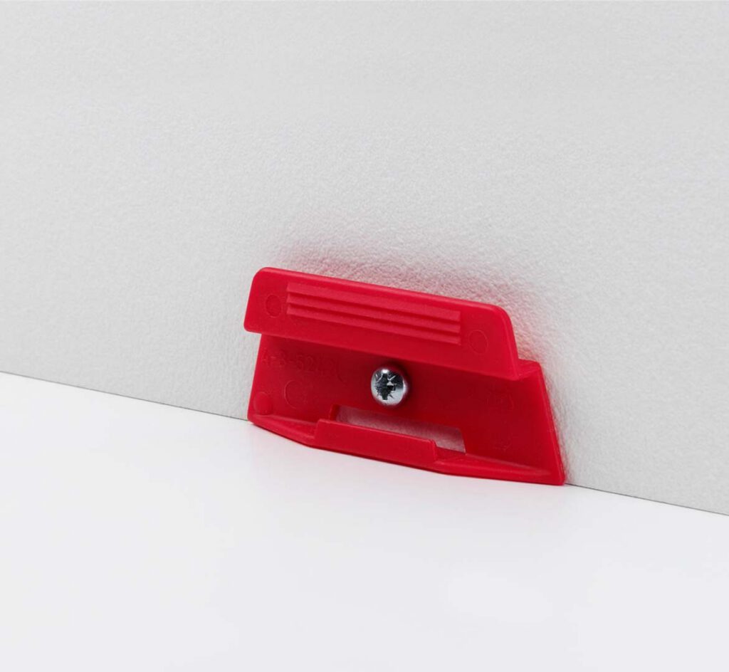 Parador Clip rojo para zócalos SL 4, SL 5 y SL 18