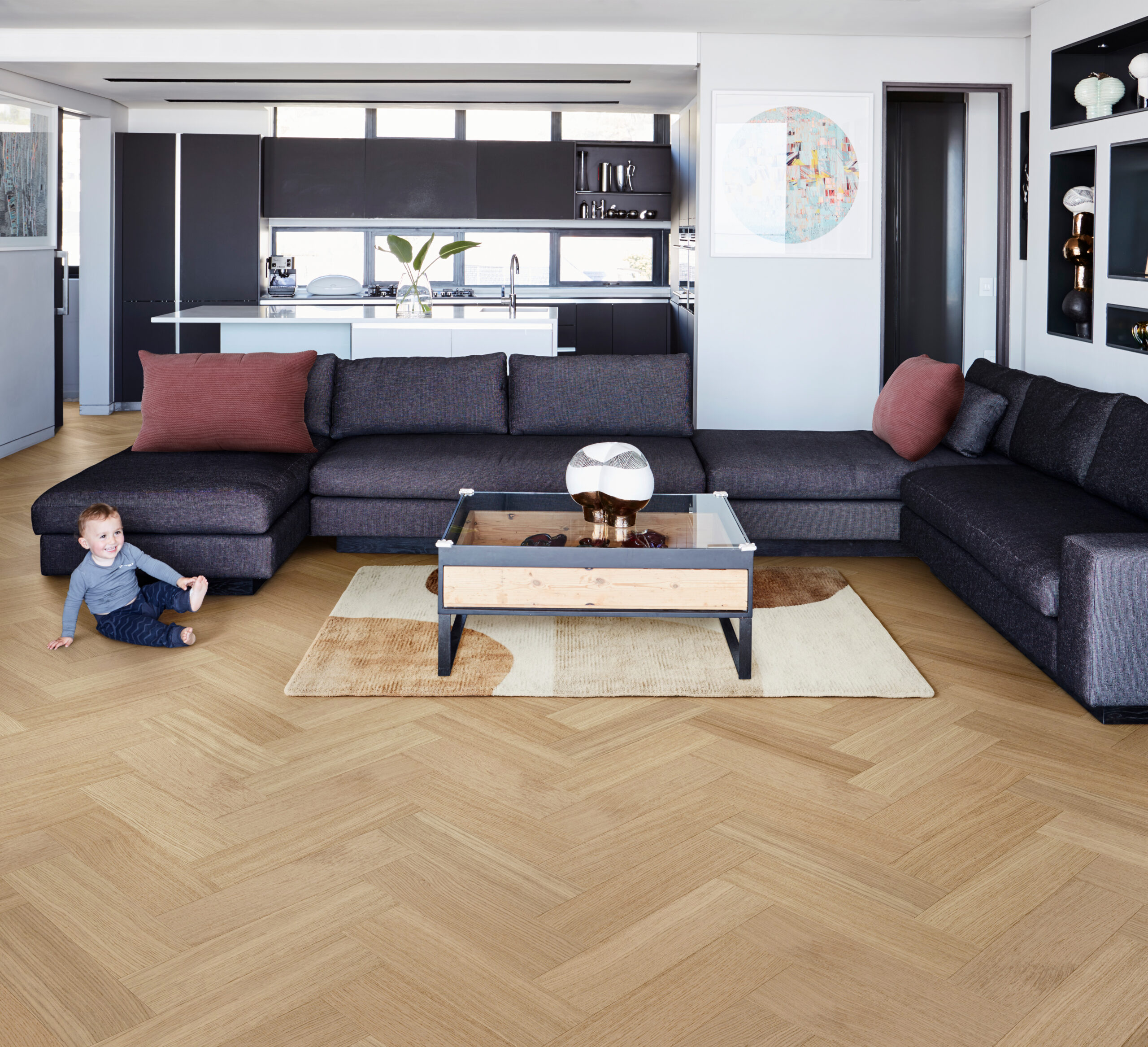 Roble Ginseng Herringbone - Detalle Lama y Textura 4