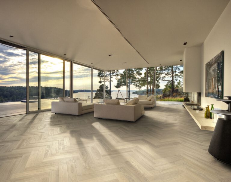 Roble Herringbone Ab Crème White - Detalle Lama y Textura 2