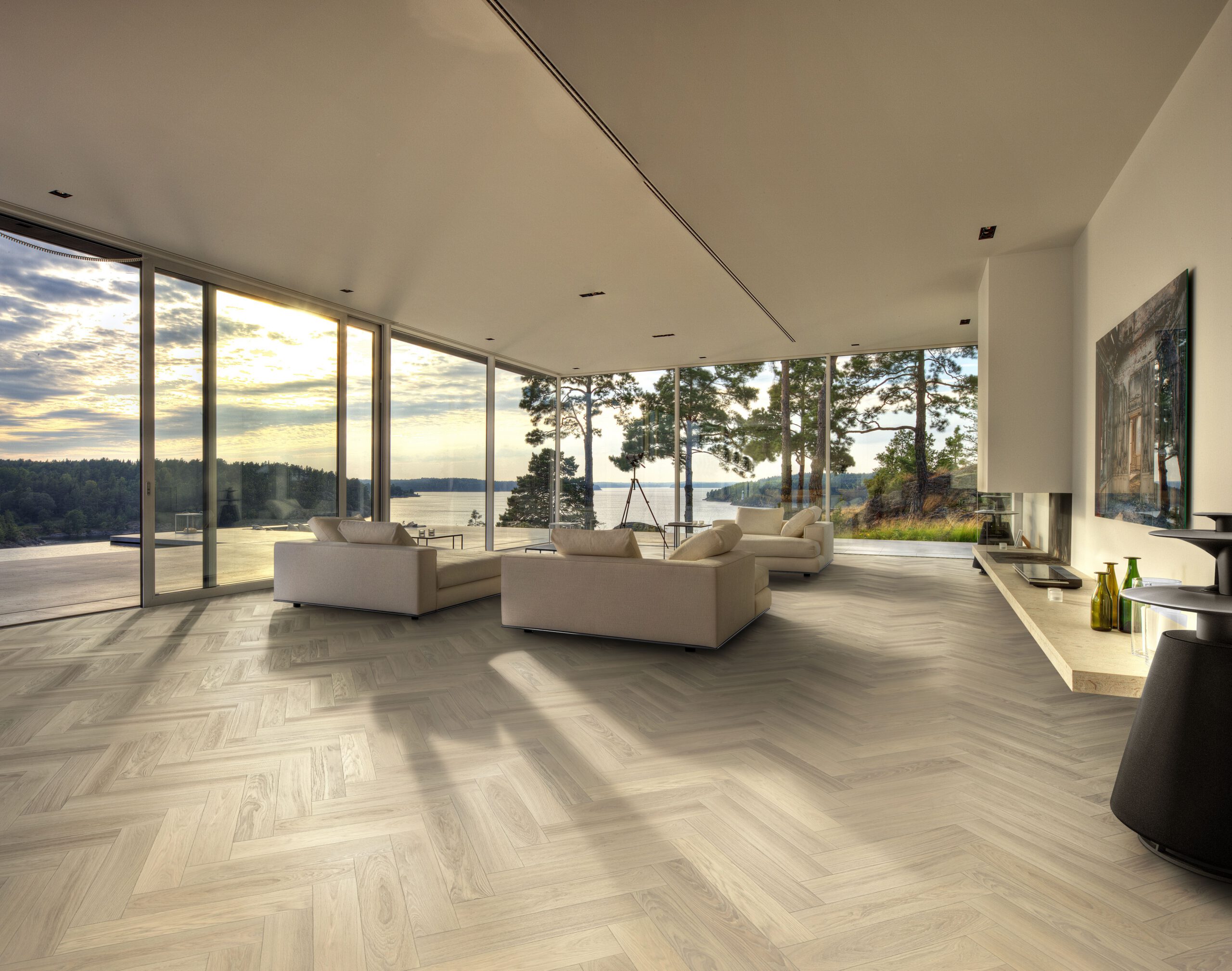 Roble Herringbone Ab Crème White - Detalle Lama y Textura 2