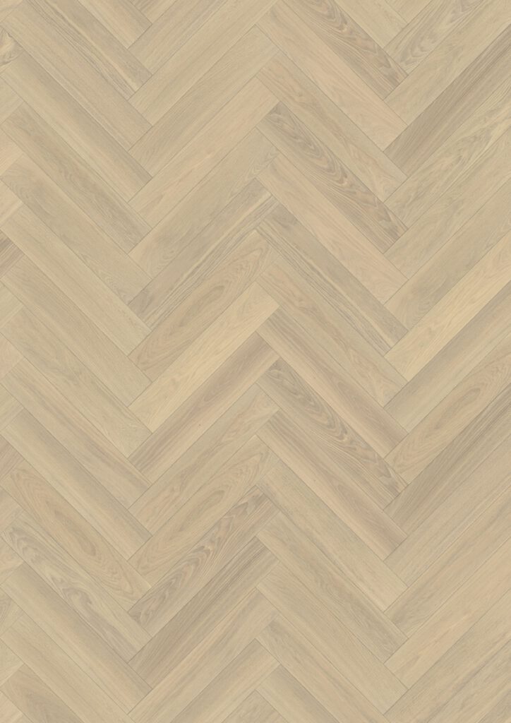 Roble Herringbone Ab Crème White