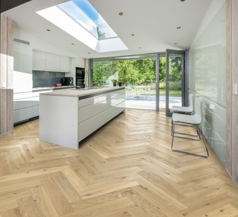 Roble Herringbone Cc Dim White - Detalle Lama y Textura 3