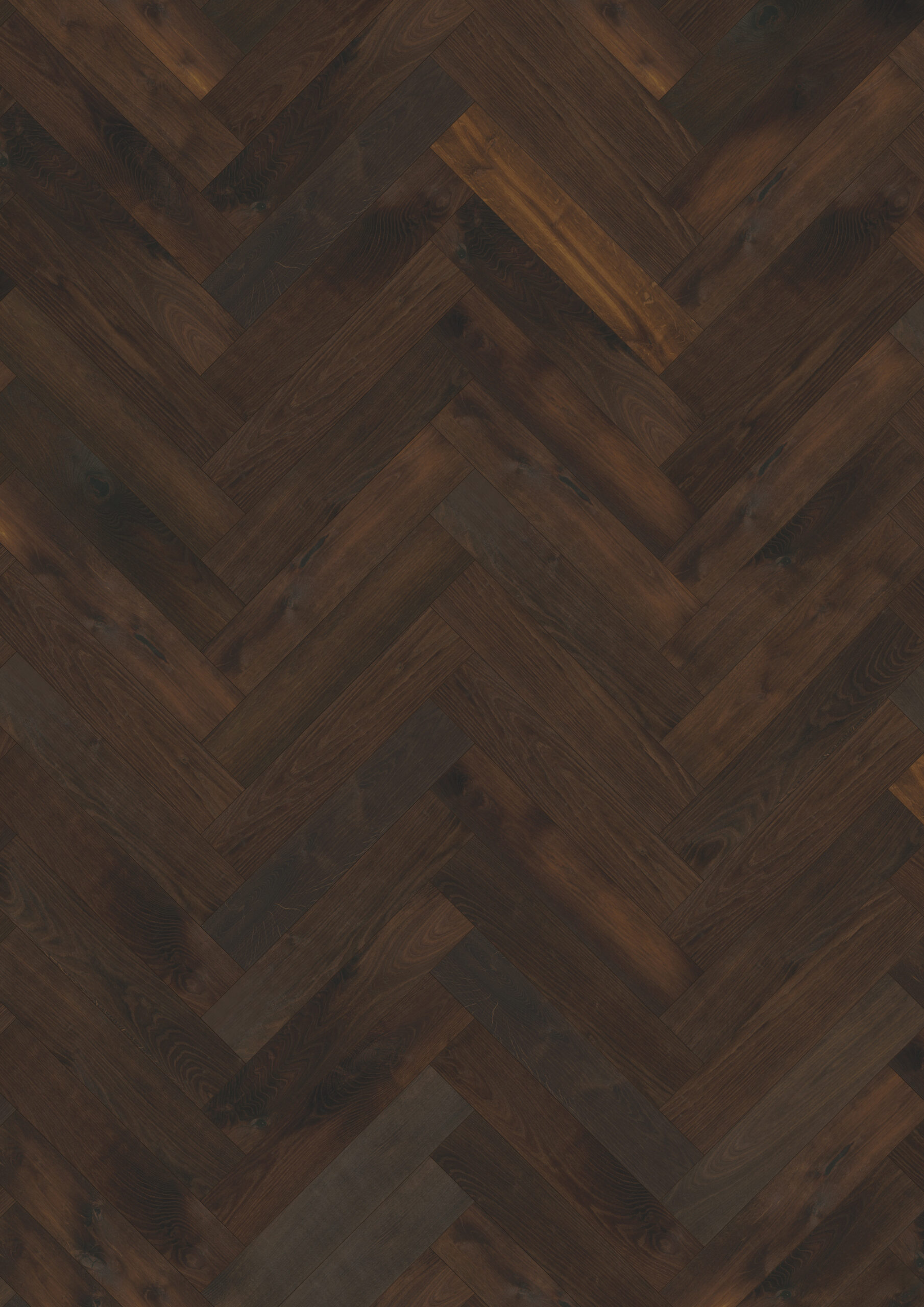 Roble Herringbone Cd Smoked Dark
