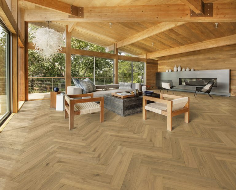 Roble Herringbone Cd Smoked Grey - Detalle Lama y Textura 6