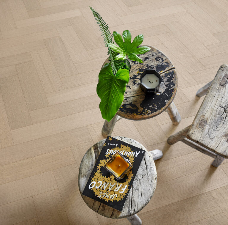 Roble Mint Herringbone - Detalle Lama y Textura 3